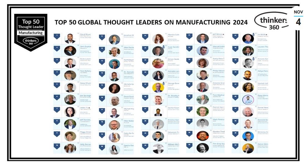 Top 50 Thought leaders in Manufacturing 2024